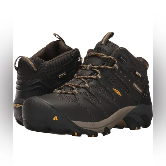 KEEN Utility Men's Lansing Mid Steel Toe Waterproof Work Boot 🥾