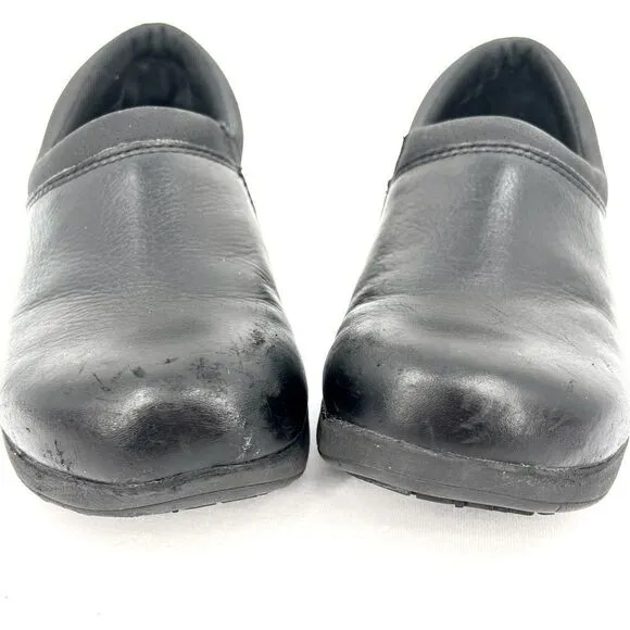 KEEN Utility Women's Kanteen Black Leather Waterproof Slip Resistant Work Clog 8