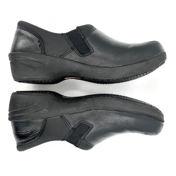 KEEN Utility Women's Kanteen Black Leather Waterproof Slip Resistant Work Clog 8