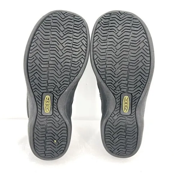 KEEN Utility Women's Kanteen Black Leather Waterproof Slip Resistant Work Clog 8