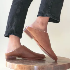 KELSI DAGGER Brooklyn Sail Faux Shearling Lined Mules Clogs In Saddle Brown 8.5
