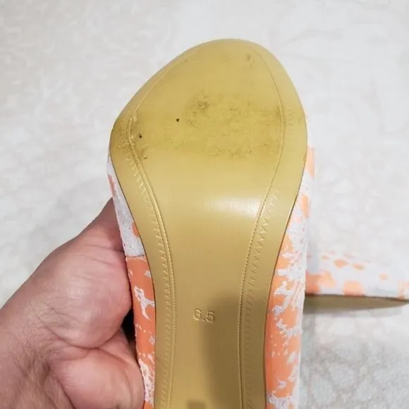 Kelsi Dagger Lillian Pain Splatter Round Toe Pumps Size 6.5