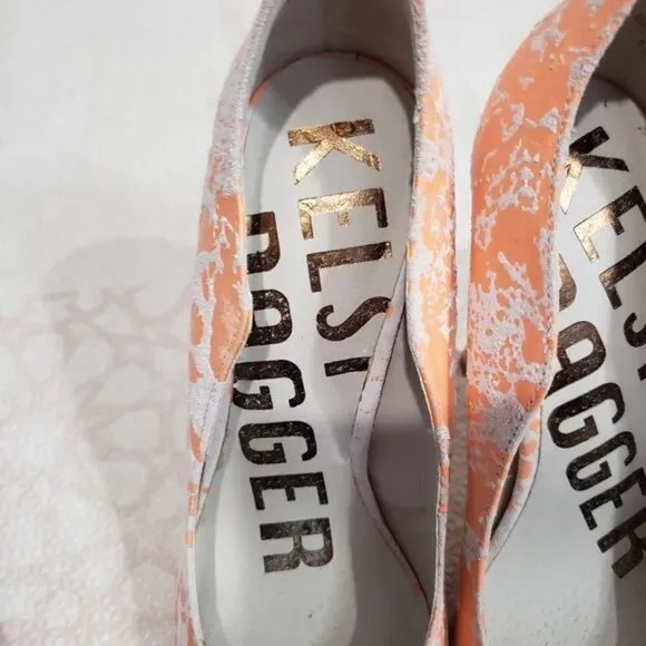 Kelsi Dagger Lillian Pain Splatter Round Toe Pumps Size 6.5
