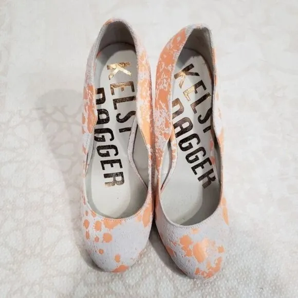 Kelsi Dagger Lillian Pain Splatter Round Toe Pumps Size 6.5