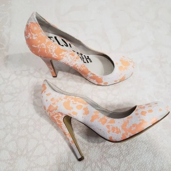 Kelsi Dagger Lillian Pain Splatter Round Toe Pumps Size 6.5