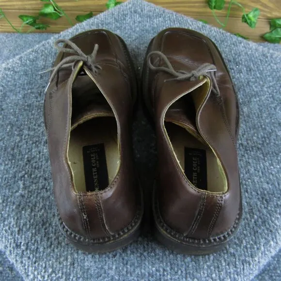 Kenneth Cole Men's New York Derby Oxfords Brown Leather Sz 7.5M Gently Used 2025