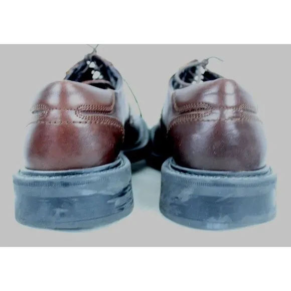 Kenneth Cole Reaction Brown Lace Up Leather Oxfords Dress Shoes Size 8 Italy