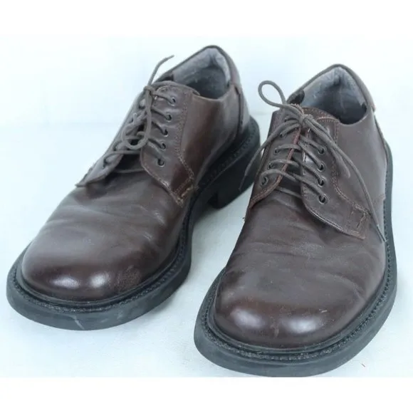 Kenneth Cole Reaction Brown Lace Up Leather Oxfords Dress Shoes Size 8 Italy