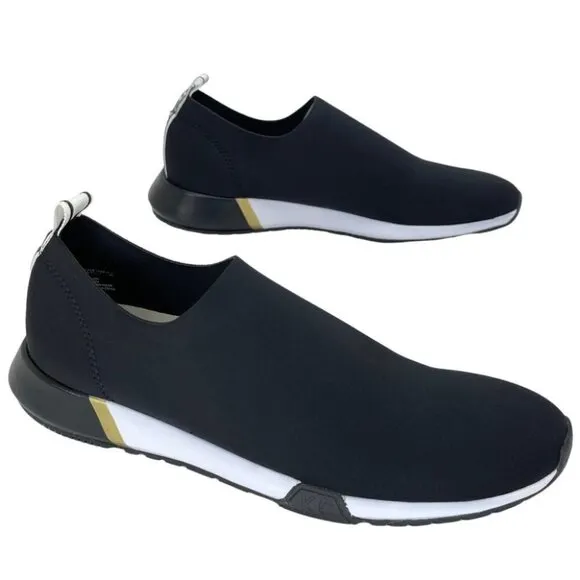 Kenneth Cole Santell Black Neoprene Slip On Sneakers Size 9.5M