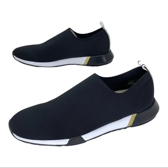 Kenneth Cole Santell Black Neoprene Slip On Sneakers Size 9.5M
