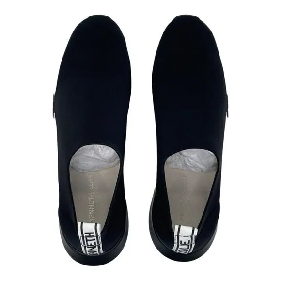 Kenneth Cole Santell Black Neoprene Slip On Sneakers Size 9.5M
