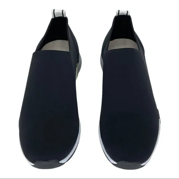 Kenneth Cole Santell Black Neoprene Slip On Sneakers Size 9.5M