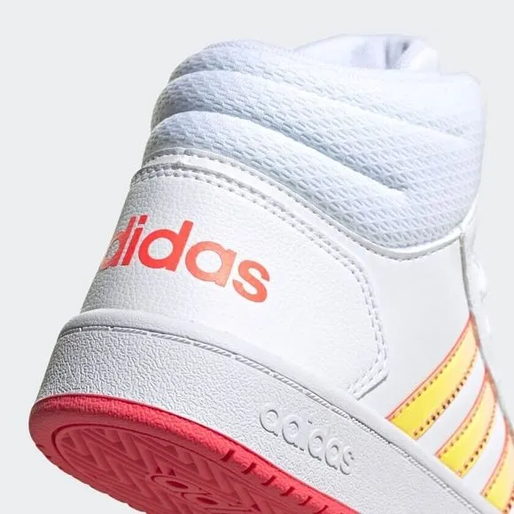 KID'S Adidas Hoops Mid 2.0 High Top Youth White Sneakers Casual Shoes FW7610