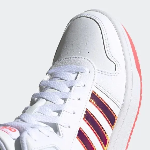 KID'S Adidas Hoops Mid 2.0 High Top Youth White Sneakers Casual Shoes FW7610