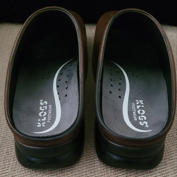 KLOGS FOOTWEAR MEN'S  CHESTNUT LASER CUT CLOGS