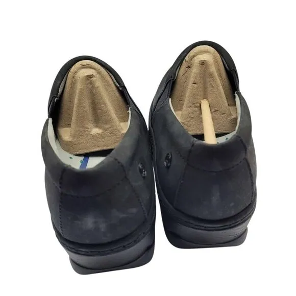 Klogs Naples Women's Size 11 Wide Width Black Oiled Leather Soft Toe Non-Slip
