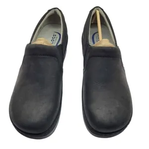 Klogs Naples Women's Size 11 Wide Width Black Oiled Leather Soft Toe Non-Slip