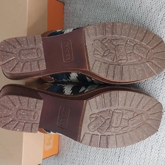 Korks By Kork-Ease Lori Blue Woven Clogs Size 10 NIB