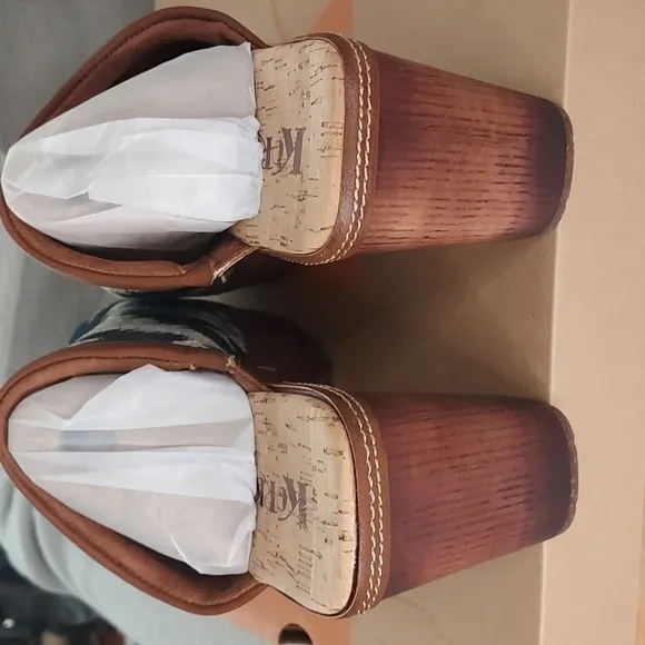 Korks By Kork-Ease Lori Blue Woven Clogs Size 10 NIB