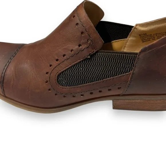 Korks Chestnut Leather Gertrude Double Gore Slip-on Low Bootie
