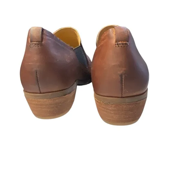 Korks Chestnut Leather Gertrude Double Gore Slip-on Low Bootie