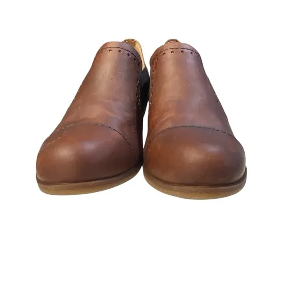 Korks Chestnut Leather Gertrude Double Gore Slip-on Low Bootie