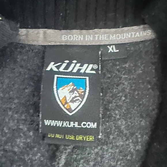 Kuhl Black Spy Merino Wool Sweater Jacket