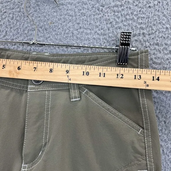 KUHL Pants Boy's Large 14-16 Renegade Cargo Nylon Olive Green Hiking Outdoors