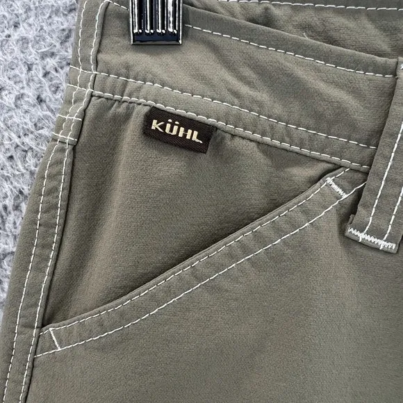 KUHL Pants Boy's Large 14-16 Renegade Cargo Nylon Olive Green Hiking Outdoors