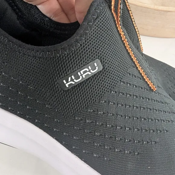 KURU Black and White Slip-On Shoes