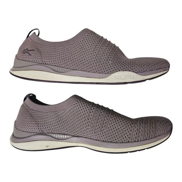 KURU Stride Sneakers Purple Textured Breathable Knit Mesh Slip On Size 11