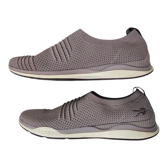 KURU Stride Sneakers Purple Textured Breathable Knit Mesh Slip On Size 11