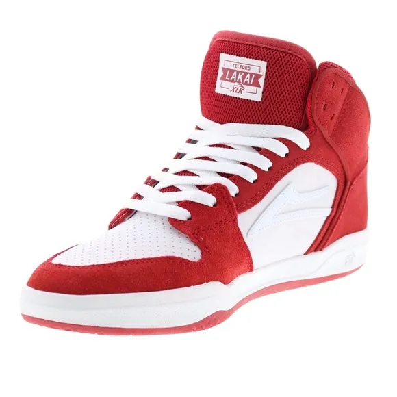 LAKAI • Telford SMU Valentine's Day Red White Suede Skate Sneakers Shoes