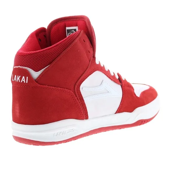 LAKAI • Telford SMU Valentine's Day Red White Suede Skate Sneakers Shoes