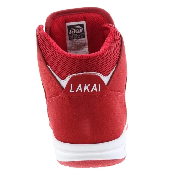 LAKAI • Telford SMU Valentine's Day Red White Suede Skate Sneakers Shoes