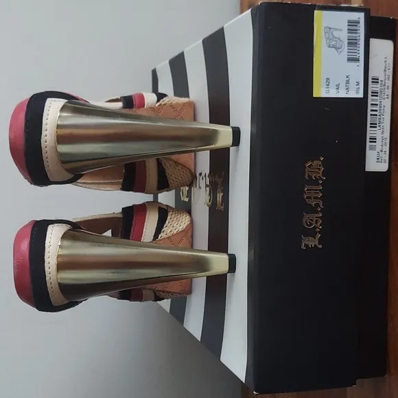 L.A.M.B. by Gwen Stefani Sexy Open Toe High Heels Platform Pump Size 9.5 M