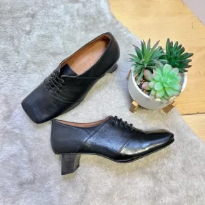 l'amour des pieds | Winfred Leather Heeled Leather Oxfords Size 8