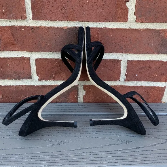 Larroude Annie Sandal in Black Suede