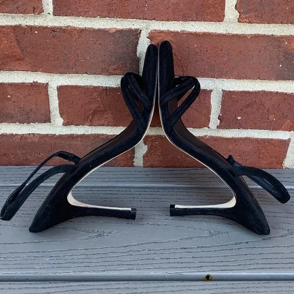Larroude Annie Sandal in Black Suede