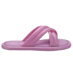 LARROUDE  X Melissa Cali Cross-Strap Slides - Lilac