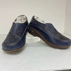 L'artiste Burbank Blue/Tan Clogs Size 9.5 (40)