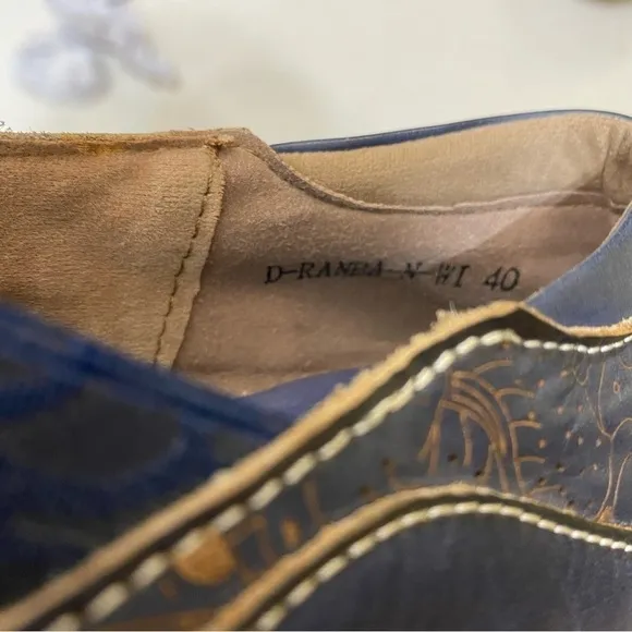 L'artiste Burbank Blue/Tan Clogs Size 9.5 (40)