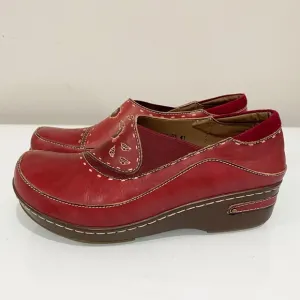 L'ARTISTE Burbank Clogs Red NEW Size 41 US 9.5-10