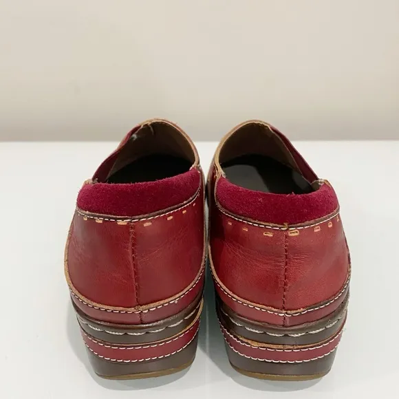L'ARTISTE Burbank Clogs Red NEW Size 41 US 9.5-10