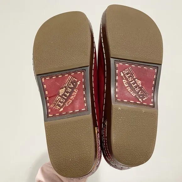 L'ARTISTE Burbank Clogs Red NEW Size 41 US 9.5-10