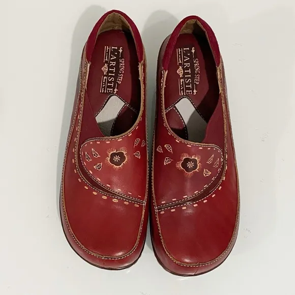 L'ARTISTE Burbank Clogs Red NEW Size 41 US 9.5-10