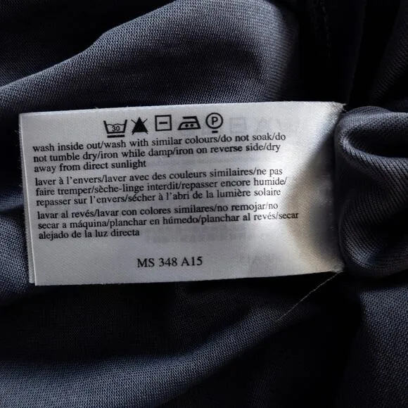 Laura Ashley Women’s Floral Skirt Textured Jacquard Grey Blue Stretch Lined 10