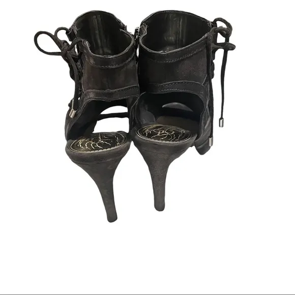 𝅺lauren by Ralph Lauren Mimi Leather Peep Toe Pump Heels