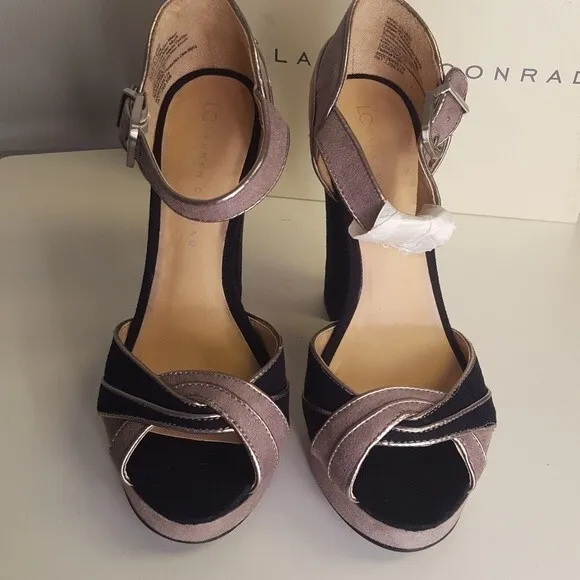 Lauren Conrad Dezi Peep Toe Heel Platform Shoe