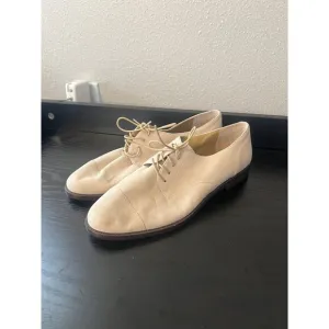 Lauren Ralph Lauren Leather Suede Cream Oxfords Size 11